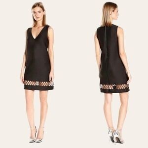 French Connection Clara Shift Dress Deep V-Neck Cut Out Dress 💕